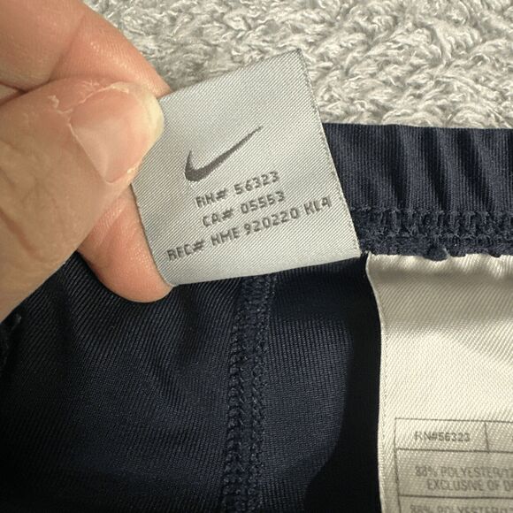 Nike Dri Fit Women's Base Layer Leggings M 8 10 Navy Slim Fitted - Picture 7 of 14